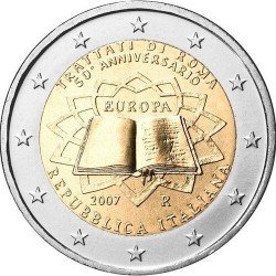 Италия 2 евро 2007 «Римский договор» UNC (KM#311) М00167 фото