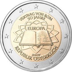 Austria 2 euro 2007 "Treaty of Rome" UNC (KM # 3150)