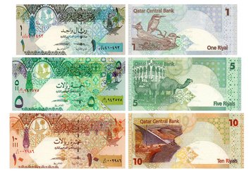 Qatar set of 3 banknotes 2015-2017 UNC 1, 5, 10 riyals