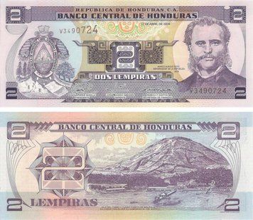 Honduras 2 Lempires 2008 UNC (P90)