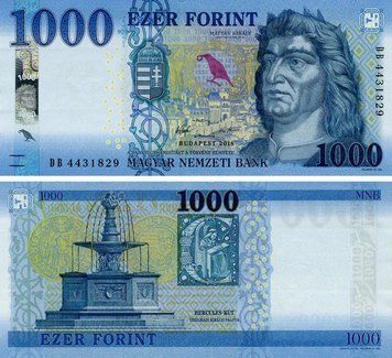 Банкнота Угорщина 1000 форинтів 2018 UNC (P203b) Б20194 фото