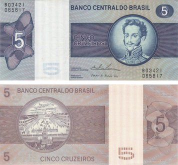 Brazil 5 Cruzeiro 1974 UNC (P192)