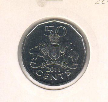 Свазіленд 50 центів 2011 VF (KM#59) М04676 фото