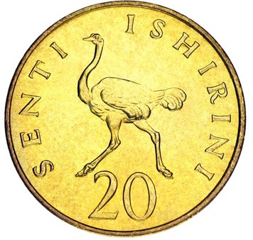 Tanzania 20 Sep 1979-1984 AU-UNC Ostrich