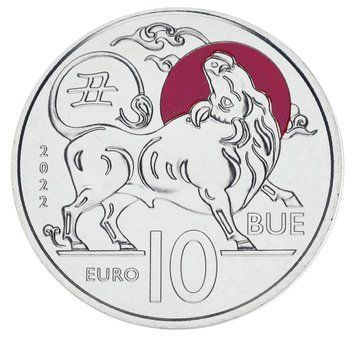 Монета Сан-Марино 10 євро 2022 UNC Східний календар - Рік бика М22833 фото