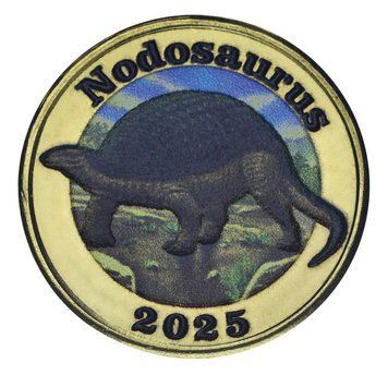 Монета Острів Адонара 7 доларів 2025 UNC Індонезія Динозавр - Нодозавр М20987 фото