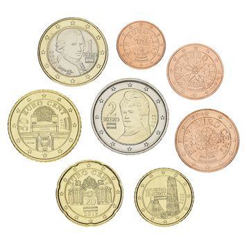 Австрія набір з 8 монет євро 2019 UNC 1, 2, 5, 10, 20, 50 центів, 1, 2 євро М14963 фото