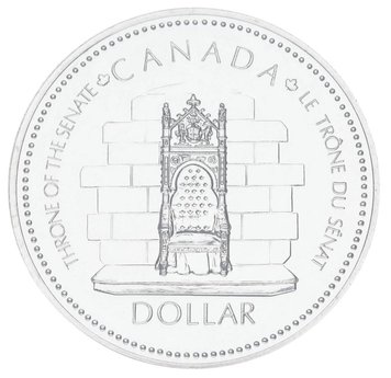 Canada 1 dollar 1977 "Throne of the Senate" UNC Silver (KM # 118)