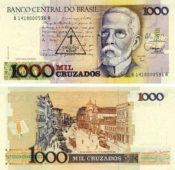 Banknote Brazil 1 Cruzado 1989 UNC 1000 Cruzado (P216b)