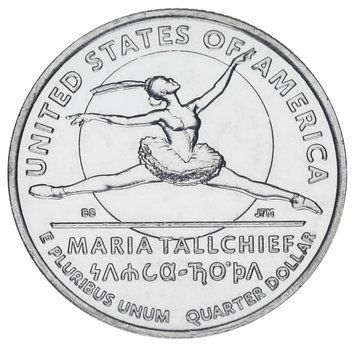 Монета США 25 центів (квотер) 2023 UNC D Жінки Америки - балерина Марія Толчіф М19301 фото