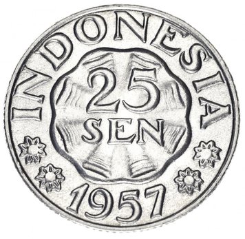 Indonesia 25 Sep 1957 F-VF Eagle (KM # 11)