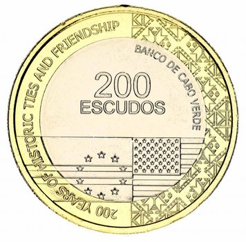 Cape Verde 200 Escudos 2019 Bimetal UNC 200 Years of History and Friendship