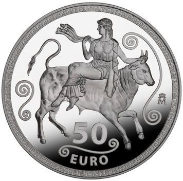 Іспанія 50 євро 2012 &laquo;10 років євро&raquo; Срібло UNC М05964 фото
