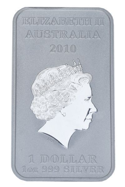 Coin Australia 1 Dollar 2010 Silver UNC Dolphin in Souvenir Box (Ag 999, oz, 31.1 grams)