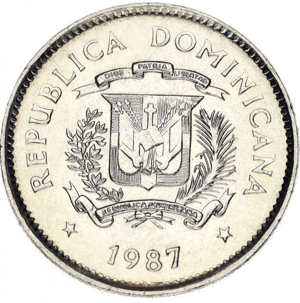 Dominican Republic 10 centavos 1987 AU-UNC