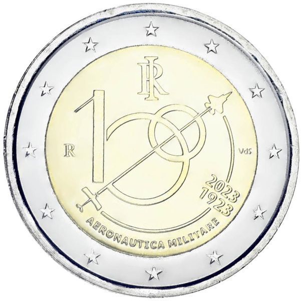Coin Italy 2 euro 2023 Bimetal UNC 100 years of military aviation
