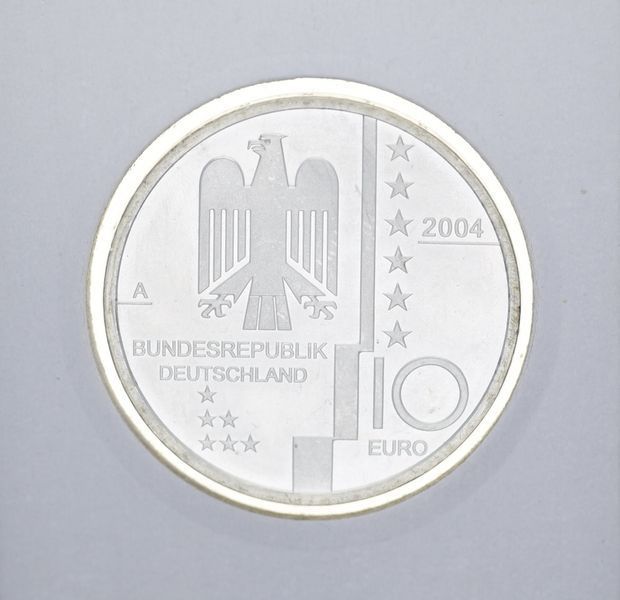 Монета Германия 10 евро 2004 &laquo;Баухау. Дессау&raquo; Серебро UNC М10886 фото