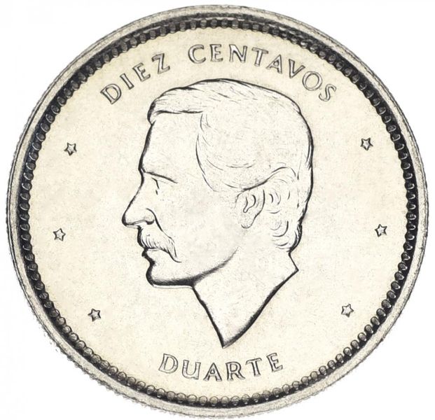 Dominican Republic 10 centavos 1987 AU-UNC