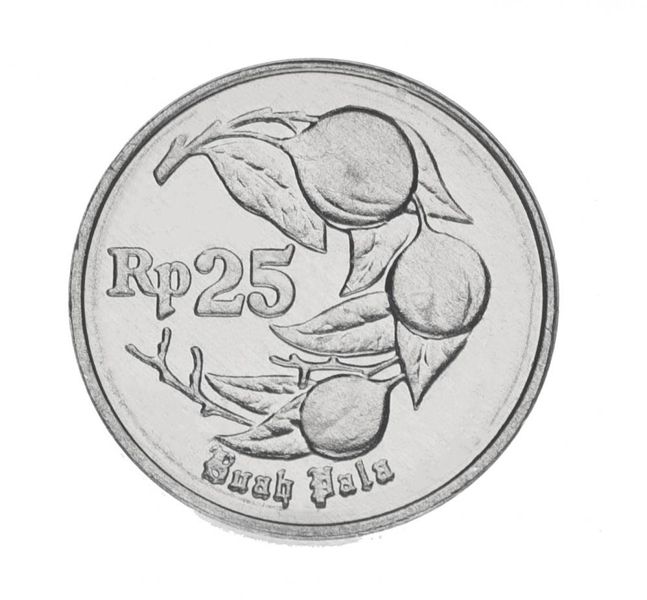 Indonesia 25 rupees 1991 AU-UNC