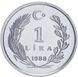 Coin Turkey 1 lira 1988 UNC Rare