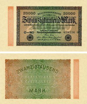 Banknote Germany 20000 marks 1923 AU-UNC O-ND (P85)