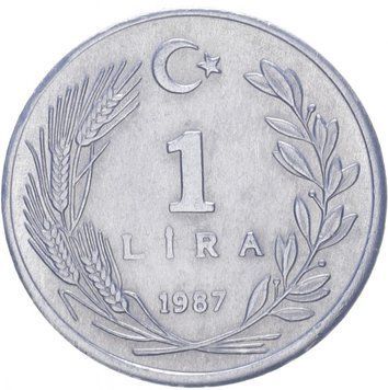Монета Турция 1 лира 1987 UNC М10226 фото