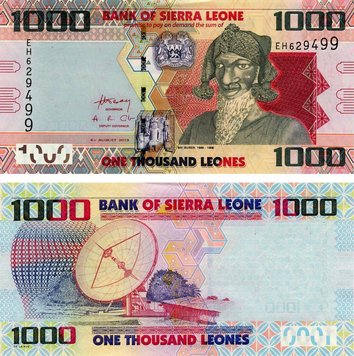 Сьерра-Леоне 1000 леоне 2013 UNC (P30b) Б06643 фото