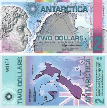 Antarctica 2 dollars 2014 UNC