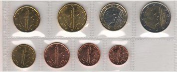 Набір монет Нідерланди набір з 8 монет євро 2014 UNC 1, 2, 5, 10, 20, 50 євроцентів, 1, 2 євро М04345 фото