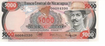 Nicaragua 5000 Cordoba 1985 UNC (P146)