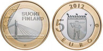 Монета Фінляндія 5 євро 2012 &laquo;Архітектура провінцій - Лапландія&raquo; UNC (KM#192) М03007 фото