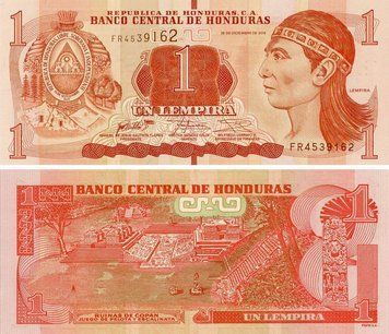 Banknote Honduras 1 Lempira 2016 UNC (P96)