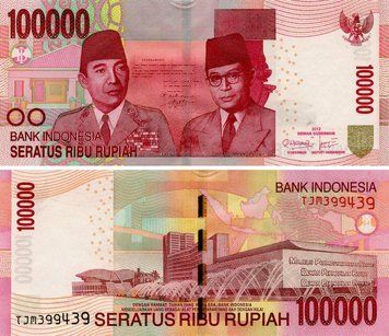 Банкнота Індонезія 100000 рупій 2012 UNC (P153b) Б21505 фото
