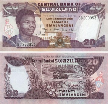 Swaziland 20 Lilangeni 2006 UNC (P30c)