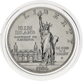 Coin USA 1 dollar 1986 Silver P UNC Statue of Liberty (KM # 214)