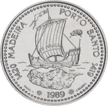 Portugal 100 escudos 1989 "Discovery of Madeira Island" AU-UNC (KM # 647)