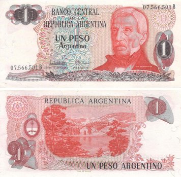 Argentina 1 peso 1983-1984 UNC (P311)