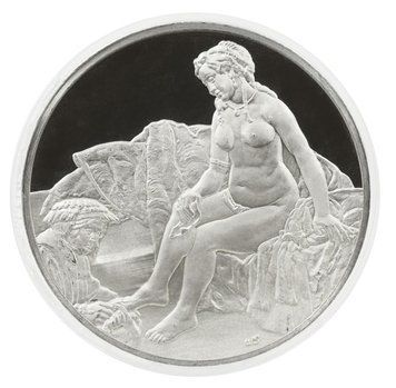 Медаль США Пам'ятна медаль 1972-1976 Срібло Proof Рембрандт - Вірсавія у ванні (Ag 925, 67 грам) М21287 фото