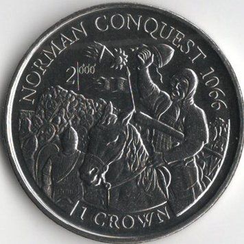 Coin Isle of Man 1 crown 1997 UNC Norman Conquests of 1066 (KM#805)