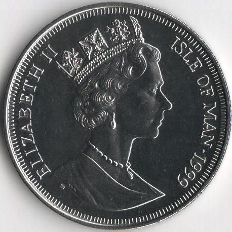 Остров Мэн 1 крона 1999 &laquo;Чемпионат мира по регби&raquo; UNC Разновидность 6 (KM#936) М08144 фото