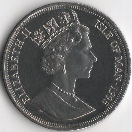 Остров Мэн 1 крона 1995 &laquo;Кот. Кошка&raquo; UNC (KM#446) М08041 фото