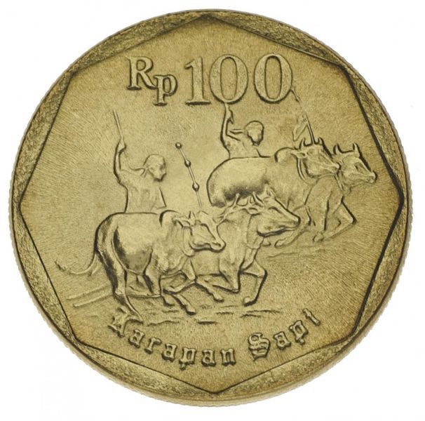 Indonesia 100 rupees 1996 AU-UNC