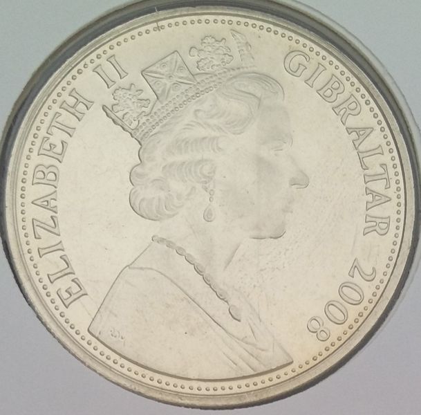 Гібралтар 1 крона 2008 року &laquo;Винищувач Брістоль Бофайтер&raquo; UNC (KM#1364) М08750 фото