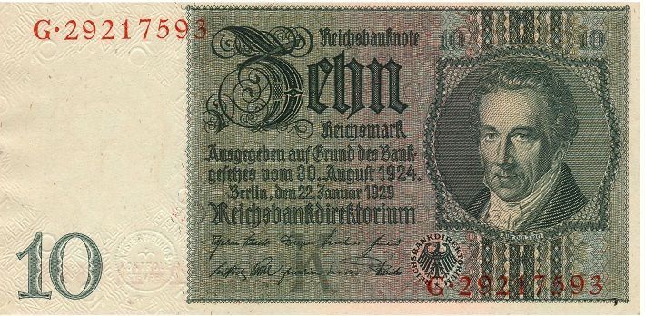 Німеччина 10 марок 1929 UNC Б03463 фото