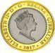 Coin Gibraltar 2 pounds 2017 Bimetal UNC 15 years of Independence Referendum