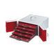 Case for coins (in boxes), plastic, aluminum.&nbsp;frame, 10 boxes Leuchtturm