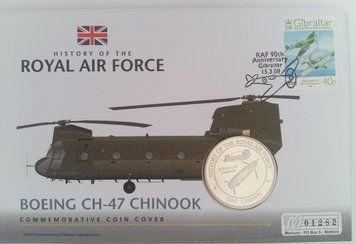 Гібралтар 1 крона 2008 року &laquo;Вертоліт Боїнг CH-47 Чинук&raquo; UNC (KM#1366) М08751 фото