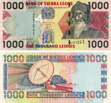 Сьерра-Леоне 1000 леоне 2003 UNC (P24) Б13372 фото