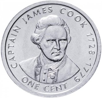 Cook Islands 1 cent 2003 "275th anniversary of the birth of James Cook" UNC (KM # 419)