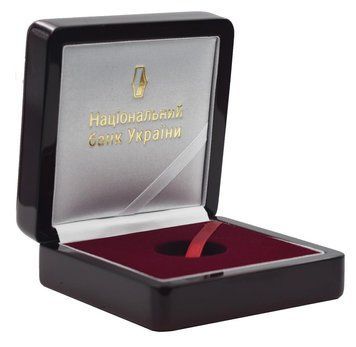 Футляр для монет (33 мм) НБУ (золоті, пів-унції 15,55 грам) Дерево Premium А22471 фото